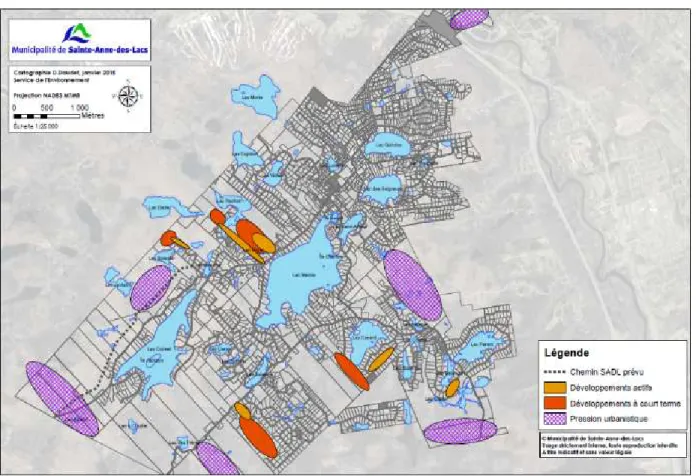Figure 1.2 : Pressions urbanistiques  (tiré de : Daudet, 2015)   1.2 Les orientations du plan d’urbanisme  