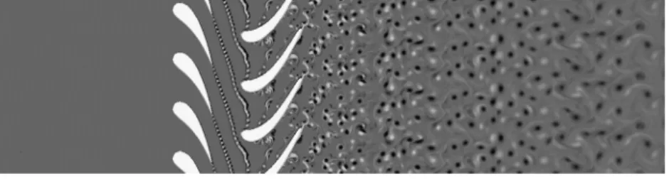 Fig. 7. Vorticity ﬁeld of the ﬂow.