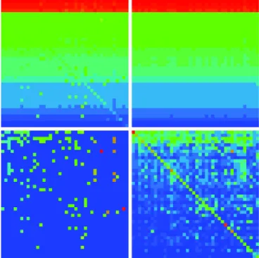 Fig. 13. Density plot of the matrix G qr without diagonal el- el-ements for the reduced network of 20 UK politicians in the Enwiki network with short names at both axes