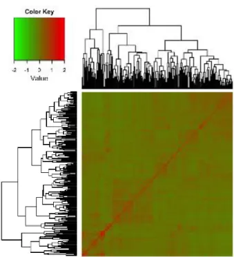 Figure 2.8 Heat map representing the realized genomic relationship (G matrix) among lines