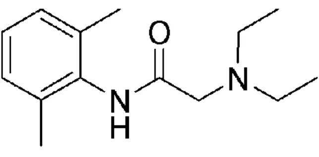 Figure 7 : Représentation de la lidocaïne 