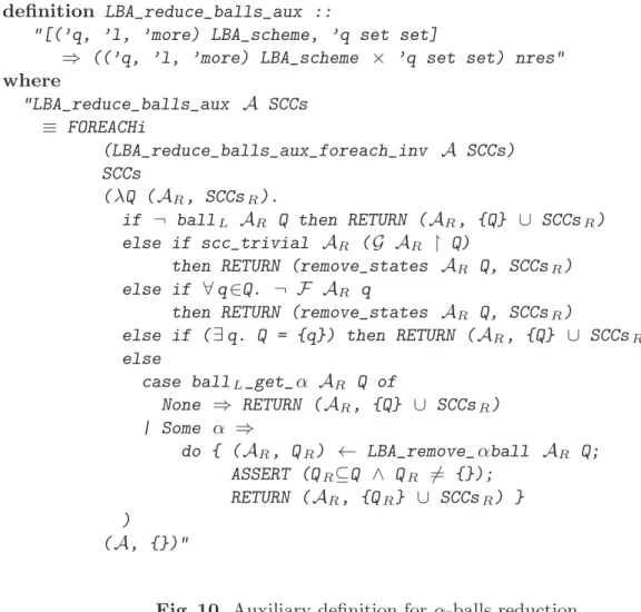 Fig. 10. Auxiliary definition for α-balls reduction