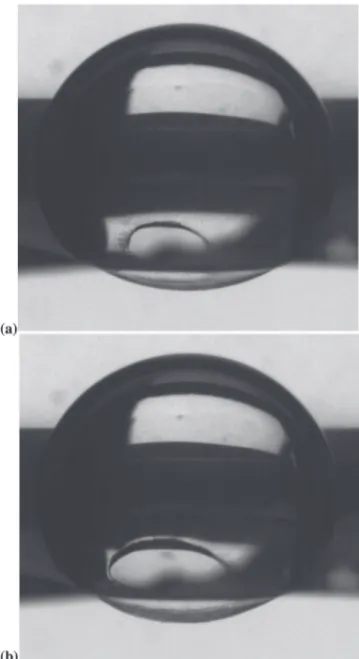 Fig. 14. Visualization of the oil film bending during film rupture (case of a large drop)