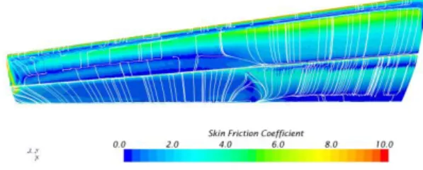 Figure 7: (a) view of the open vein in the S4 facility; (b)  wind tunnel cartesian system