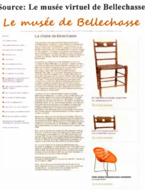 Figure  11.  La  chaise de Bellechasse  Source:  Le  musée virtuel  de  Bellechasse 