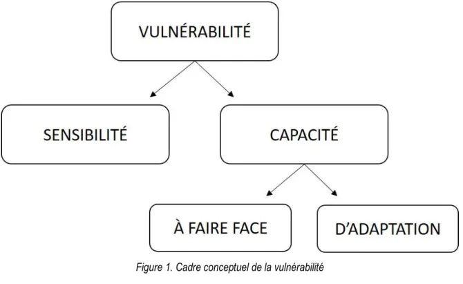 Figure 1. Cadre conceptuel de la vulnérabilité   Réalisation : Maude Chartrand 
