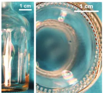 Fig. 11. Experimental (dots) and simulated (bold line) thickness proﬁles of a-Al 2 O 3 ﬁlm along the height of the inner bottle wall for Run C.