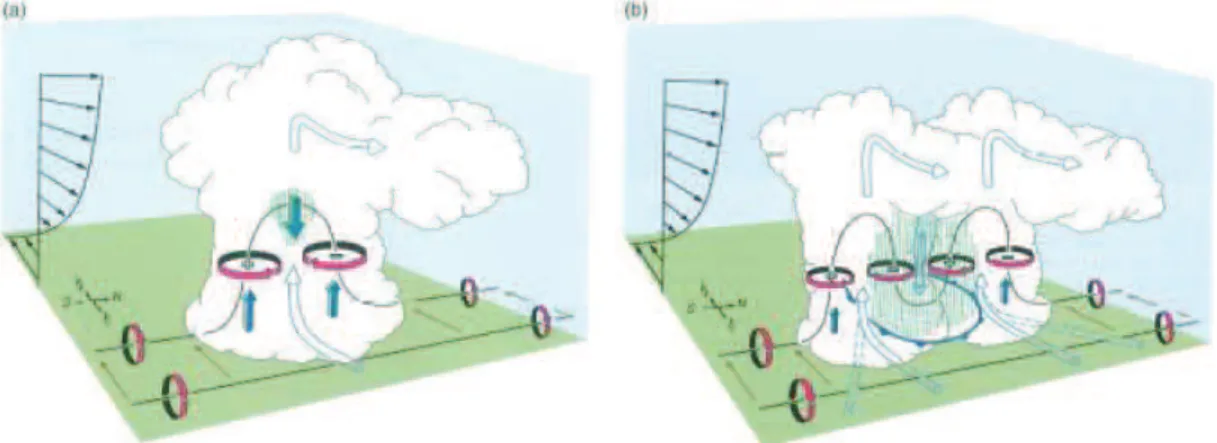 Figure 2.8 – Schéma conceptuel représentant le processus de bascule de tube de vorticité