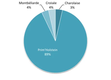 Figure 8 : Répartition de la population de l'étude en fonction de la race 
