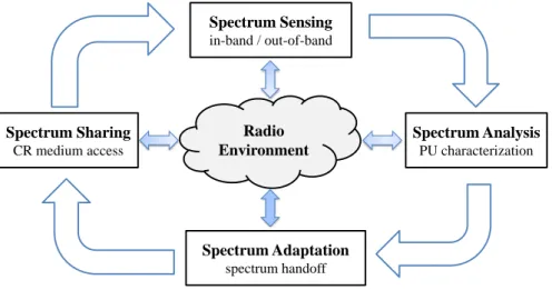 Figure 2.1 – Cognitive Radio cycle