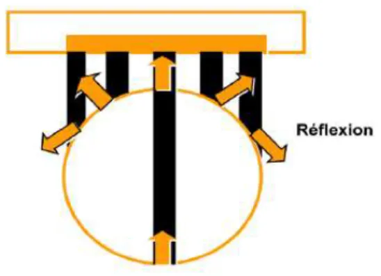 Fig. 12 - SCHEMA DU PHENOMENE DE REFLEXION SPECULAIRE, (12) 