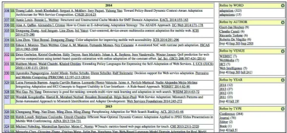 Fig. 4. Original search page of the DBLP web site.   4.3.1  Coders  