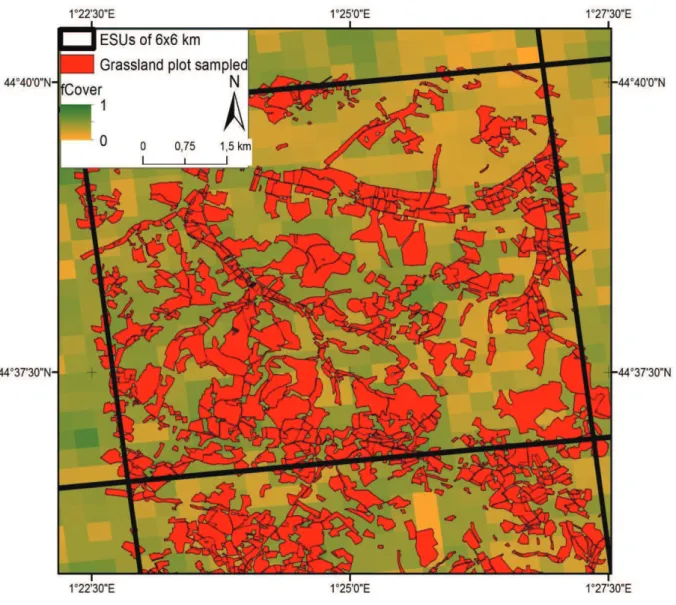 Figure  7.  Grassland  plots  extracted  from  the  Common  Agricultural  Policy  database  and  used for indirect comparison