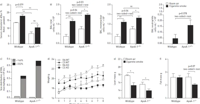 Figure 1. 3: Deficiency in ApoA1 exacerbates the response to cigarette smoke.