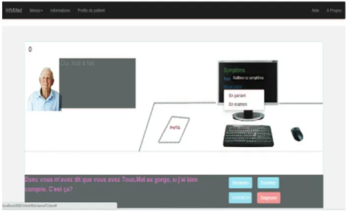Fig. 1.  Example of AgileDoctor prototype interface 