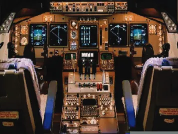 Fig. 4. Example of a computer-based, concentrated user interface—the glass cockpit (transition to glass cockpit for the Boeing 747).
