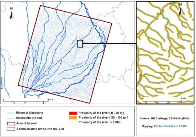 Fig. 5. Distance to watercourses.