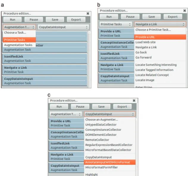 Fig. 17 illustrates the user's friend view of the procedure in the player mode. As we shall see, the procedure contains the DOM elements (i.e
