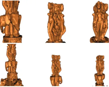 Fig. 7. View quality of selected views of the Thai Statue. Top: KEYVIEW - AWARE . Bottom: ADAPTIVE - ZOOM .