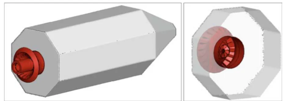 Fig. 3. Mesh details on middle cut plane.
