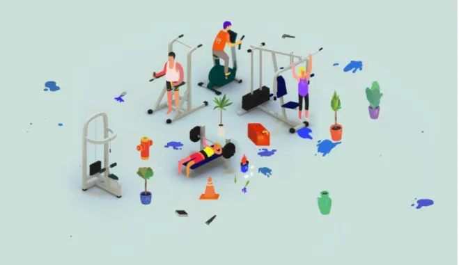 Figure 3. Le gym, GIF animé, 2016  