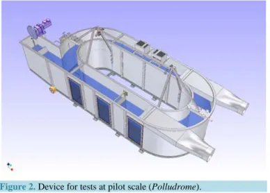 Figure 2. Device for tests at pilot scale (Polludrome).               