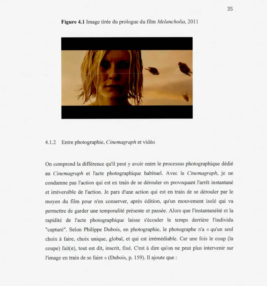 Figure 4.1  Image tirée du  prologue du film  Melancholia ,  2011 