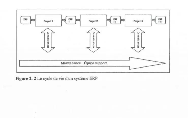 Figure 2.  2 Le cycle de vie d'un système ERP 