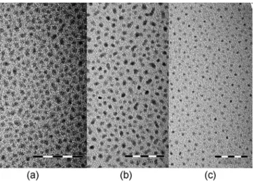Figure 1. Electron micrographs for β CO -(BEDT-TTF) 2 I 3 with (BMIM)[N(CF 3 SO 2 ) 2 ]; scale bar: 200 nm.