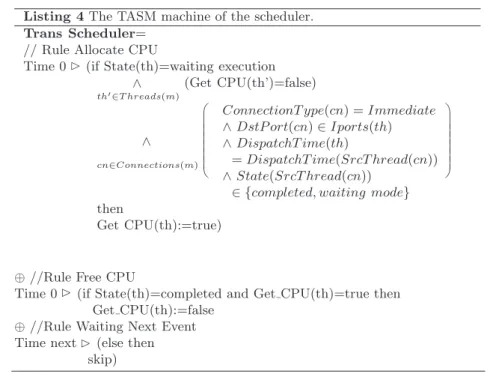 Fig. 6. The time line of an AADL SOM transition.