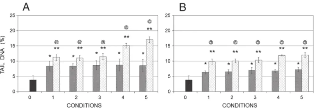 Fig. 7. Growth inhibition of microalgae exposed 72 h to ciproﬂoxacin (CIP, white); tamox- tamox-ifen (TAM, gray); and cyclophosphamide (CP, black)