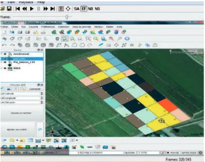 Figure 4. Capture d’écran de la vidéo (http://www.idgeo.fr/inra/demos/requete_attributaire.swf) illustrant une requête attributaire effectuée sur les parcelles de l’UE0802 dans le SIG QGis.