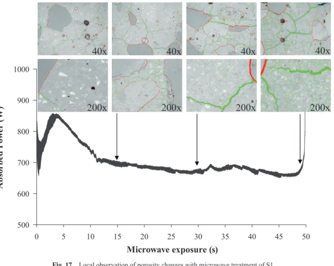 Fig. 17   Local observation of porosity changes with microwave treatment of S1.