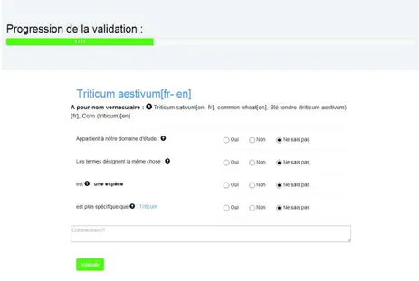 Fig. 8: Validation interface