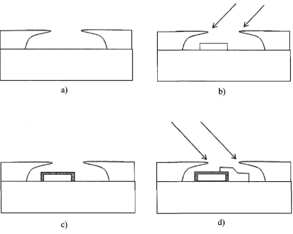 Figure 2.5 La methode d'evaporation a angle de Dolan. 