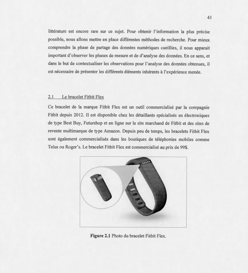 Figure  2.1  Photo du  bracelet Fitbit Flex. 