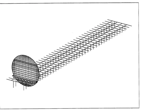 Figure 4.17: M^aillage de la plaque circulaire et de la structure de plancher de la maquette