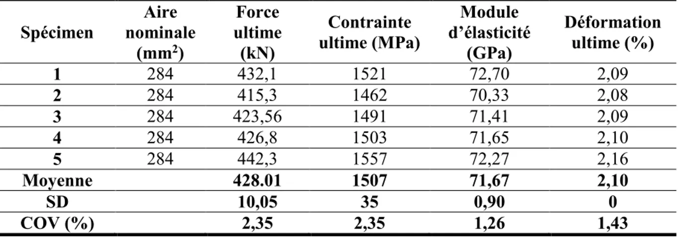 Figure 4.10 :  Barres d’armature V-ROD No. 6 avant rupture Figure 4.9  : Barres d’armature V-ROD No