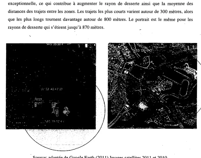 Figure 11: Aires de desserte des zones d'institution d'enseignement de New Columbia et de  San Elijo Hills Town Center 