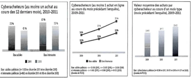 Figure 1.1 : Évolution du commerce électronique 2010-2011 