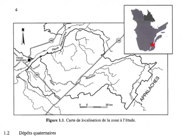 Figure  1.1.  Carte de localisation de la zone à l'étude. 