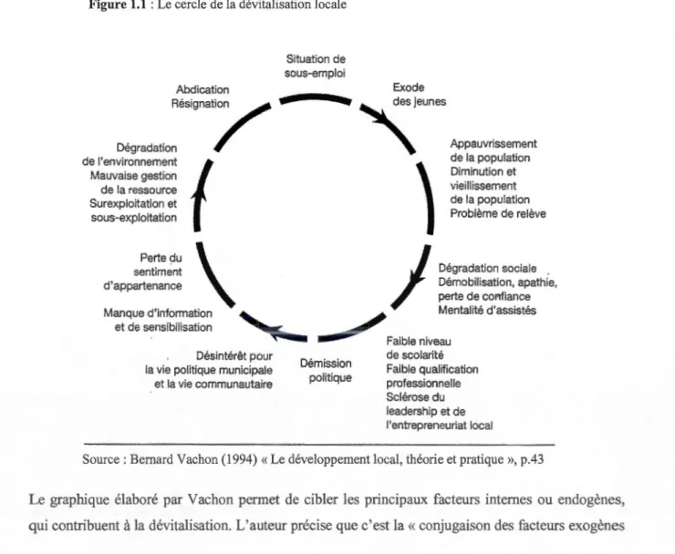 Figure 1.1  : Le cercle de  la dévitali sation locale 