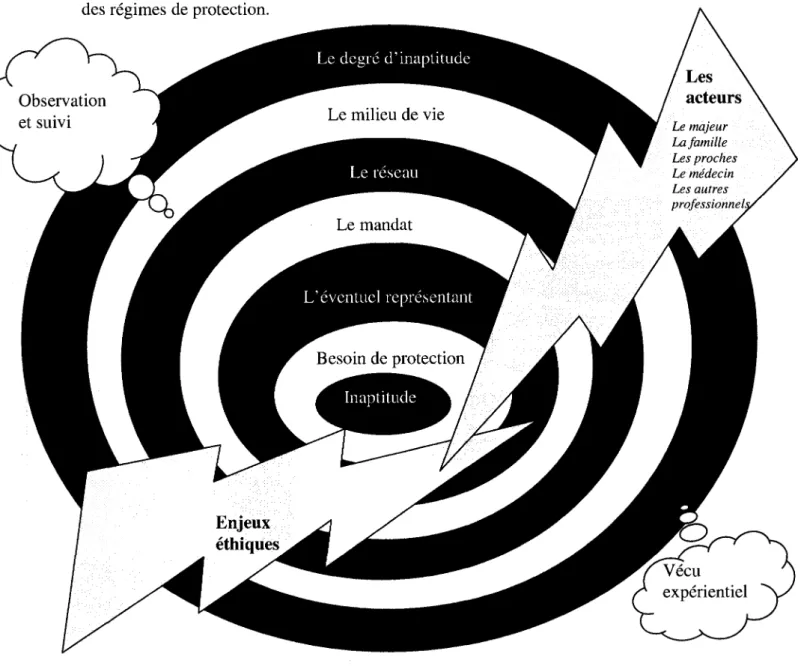 Figure 3.3 - Les cibles devaluation et les influences sur le jugement professionnel et les  recommandations 