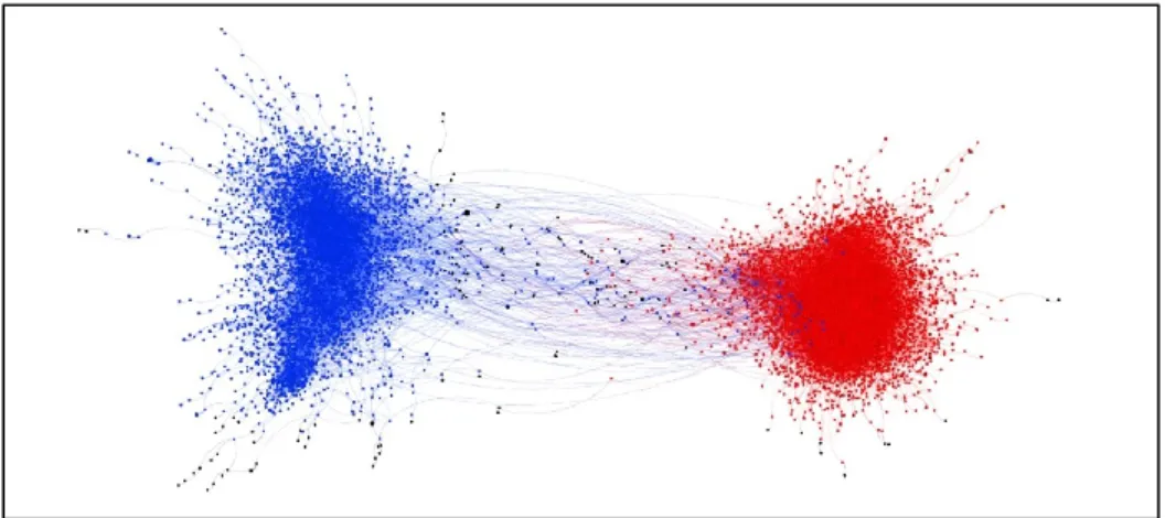 Figure 5 - Diffusion de communications idéologiques sur Twitter  Tirée de la NYU (2017) 