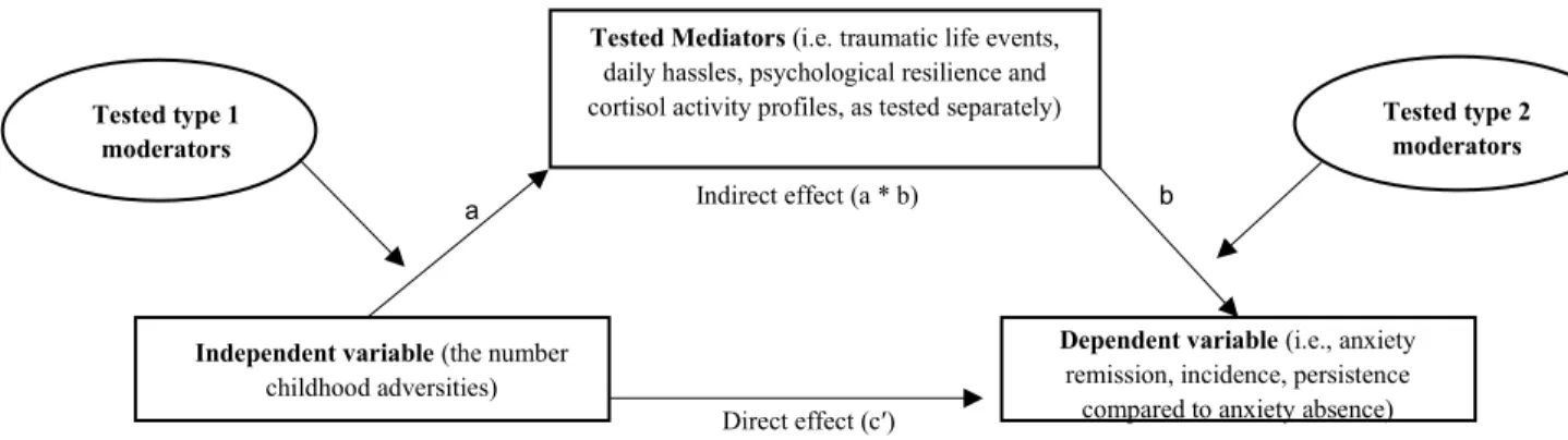 Figure 1. Tested moderated-mediation analyses  