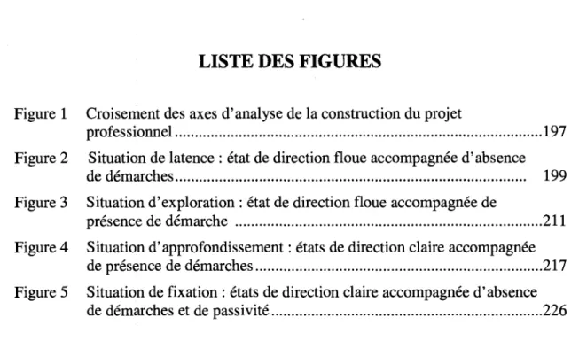 Figure 1 Croisement des axes d'analyse de la construction du projet 