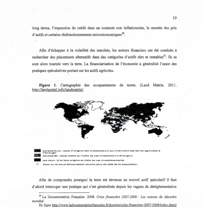 Figure  1.  Cartographie  des  accaparements  de  terres.  (Land  Matrix .  2011 .  http:/ /land portal