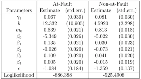 Table 4.1: Parameter estimates for the Poisson-Multifractal model