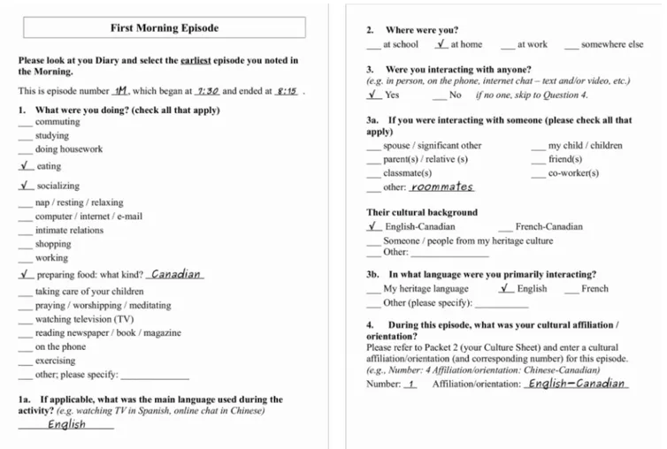 Figure 1 | A sample episode of the DRM, with fictional answers