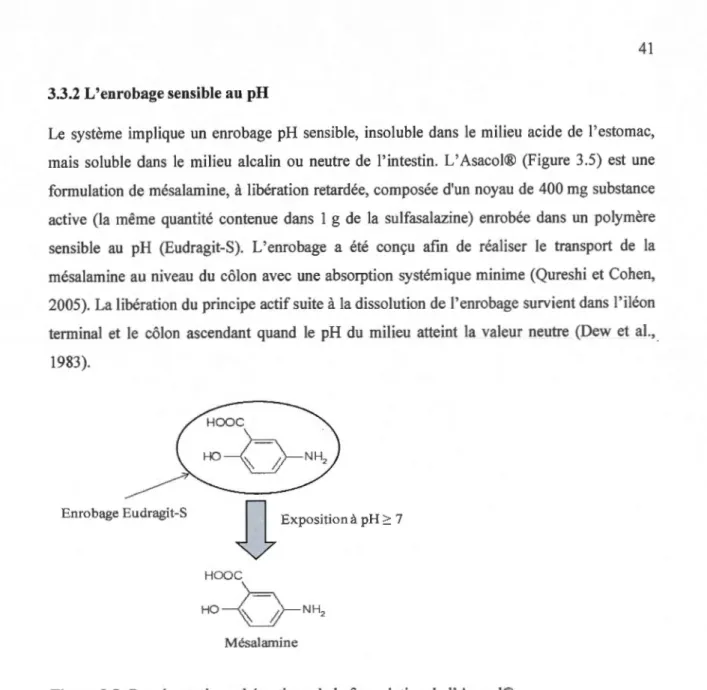 Figure 3.5:  Rep résentation schématique de la formulation  de l'  Asaco l® 